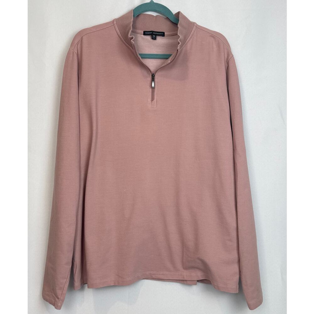 Robert Barakett Westmark Half Zip Pullover Dusty Rose Pink Mens XXL